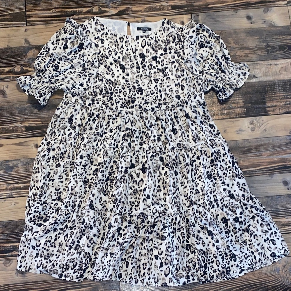 Elegant Leopard Print Women's Casual Dress